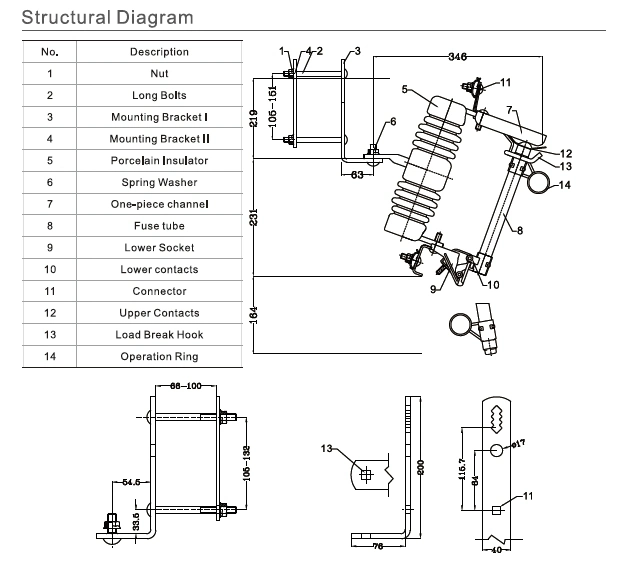 Dropout Fuse Yk1 Series 14kv