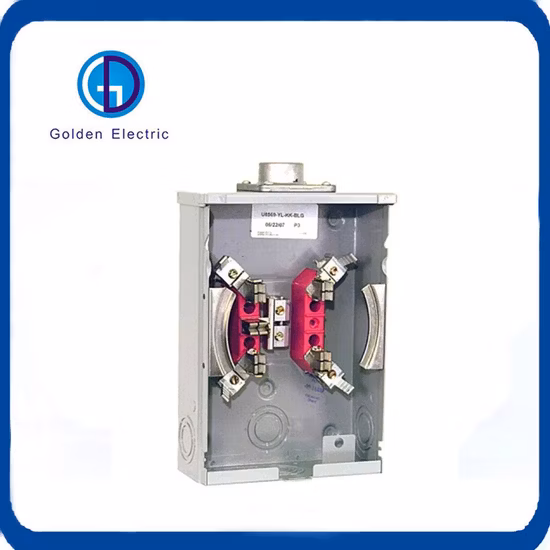Combinazione di prese per contatori elettrici quadrati monofase 125A 600VAC 4 ganasce e 5 ganasce per contatori ad anello